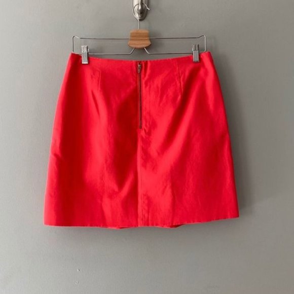 J. Crew Mini Flare Skirt Coral Orange Size 6 - Picture 9 of 11